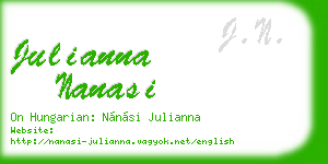 julianna nanasi business card