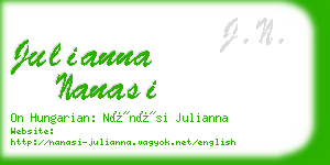 julianna nanasi business card